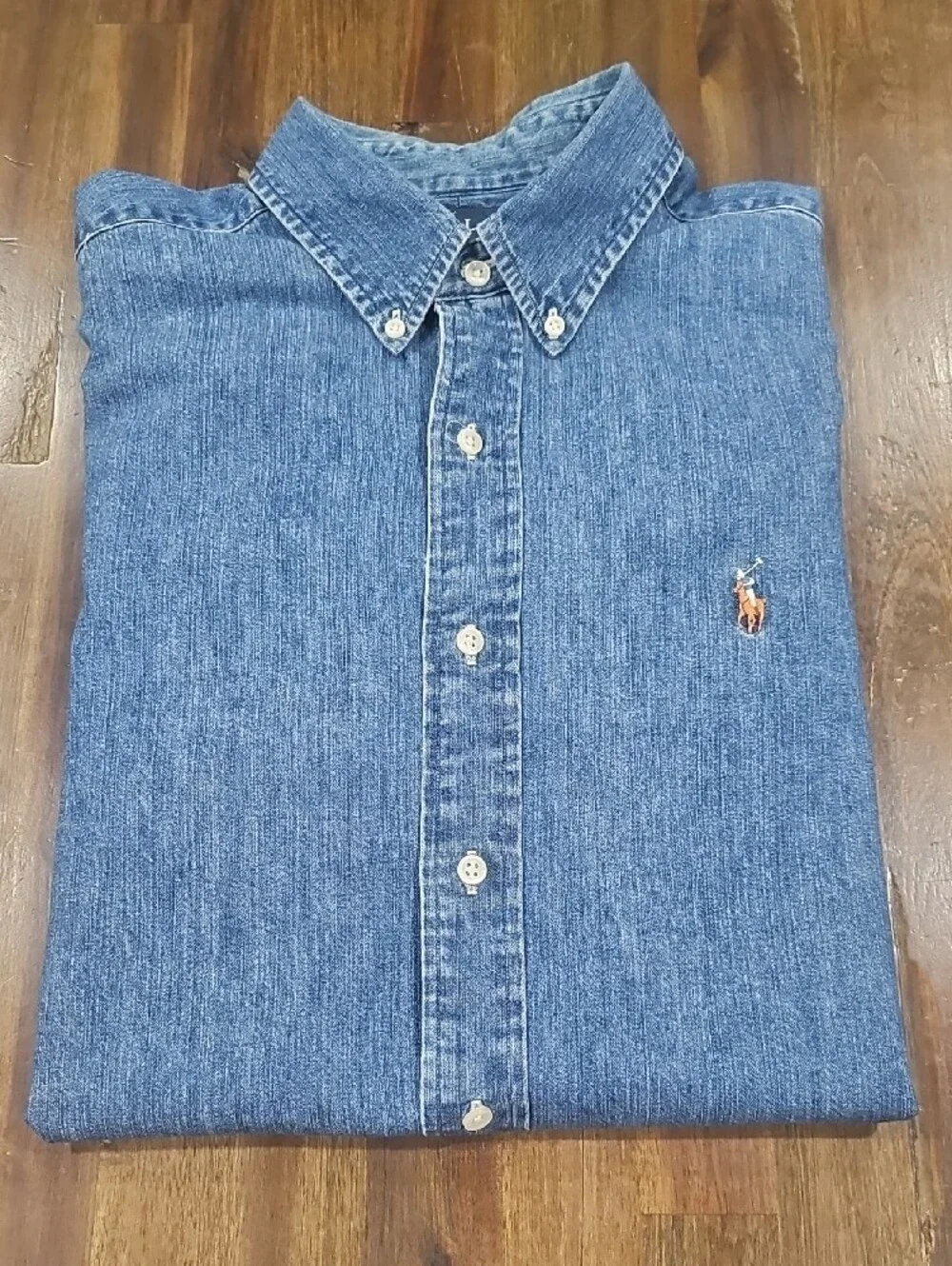 Polo by Ralph Lauren Clqssic Fit Blue Denim Button-Down Shirt